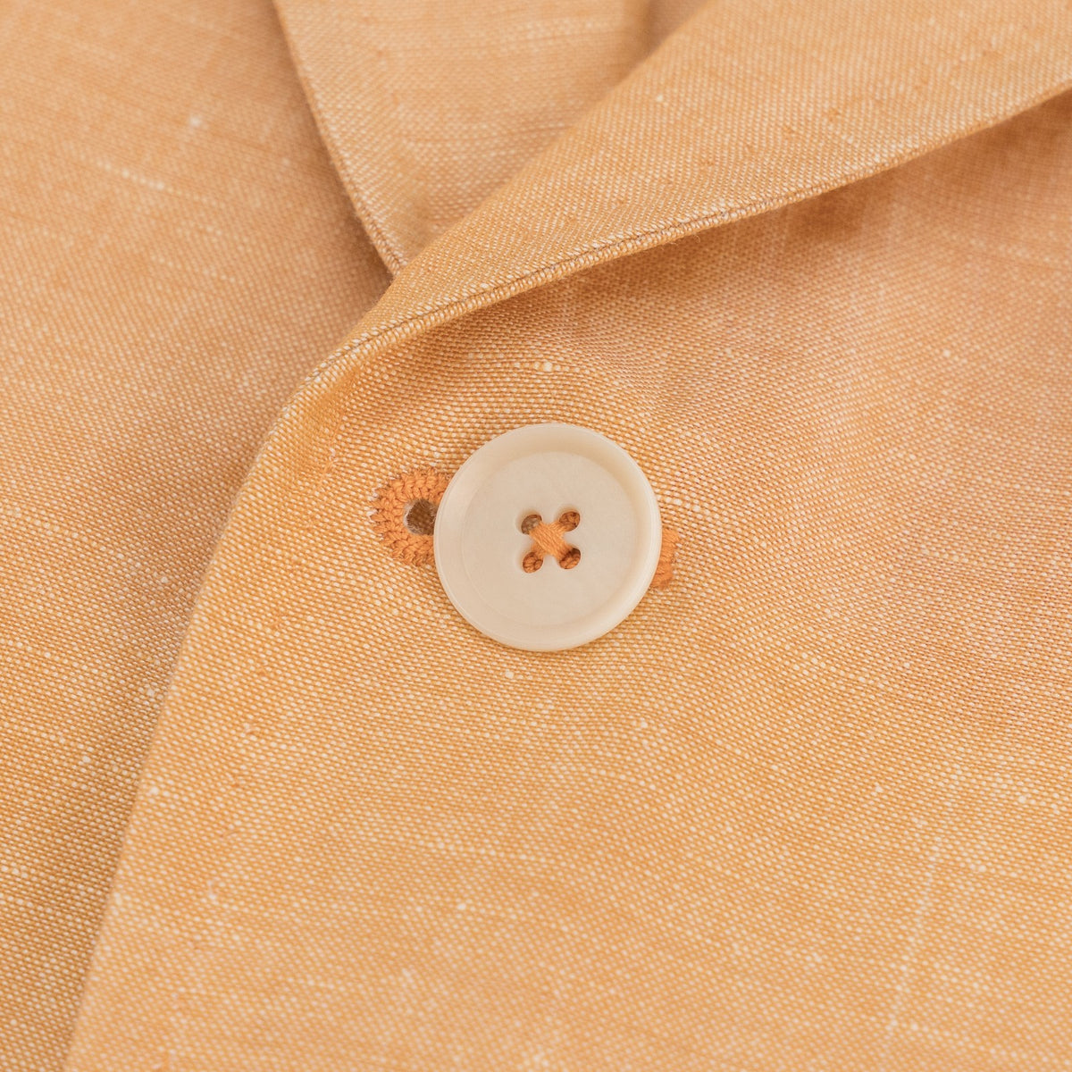 $5900 ISAIA NAPOLI "Capri" Orange Suit Fine Wool / Linen 38 US / 48 EU 8R
