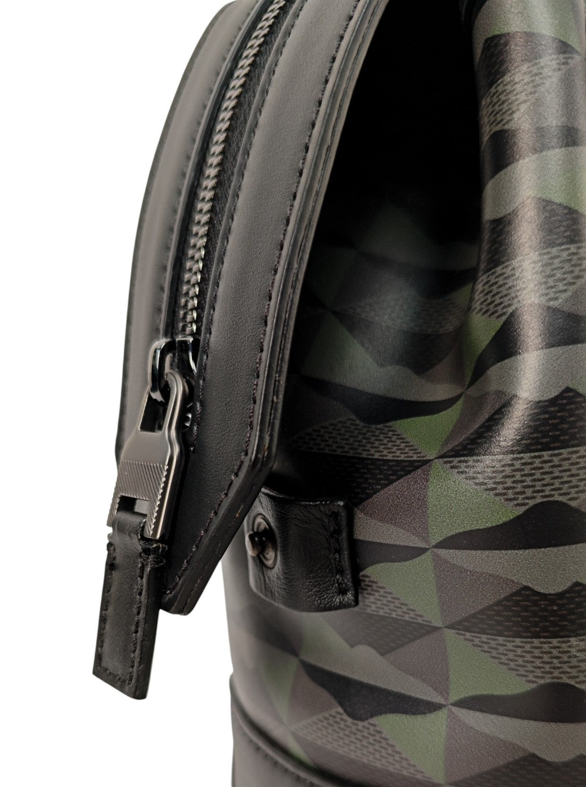 1250$ PINEIDER FIRENZE 1774 "New Empress" Calf PC Briefcase Bag Black / Green