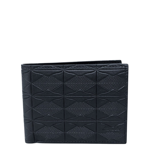 350$ PINEIDER FIRENZE 1774 Embossed Leather Bifold Wallet Blue Navy