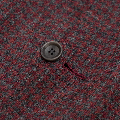 Sartoria DALCUORE NAPOLI Total Hand-Sewn Suit Burgundy Flannel Wool 40 US 50 EU