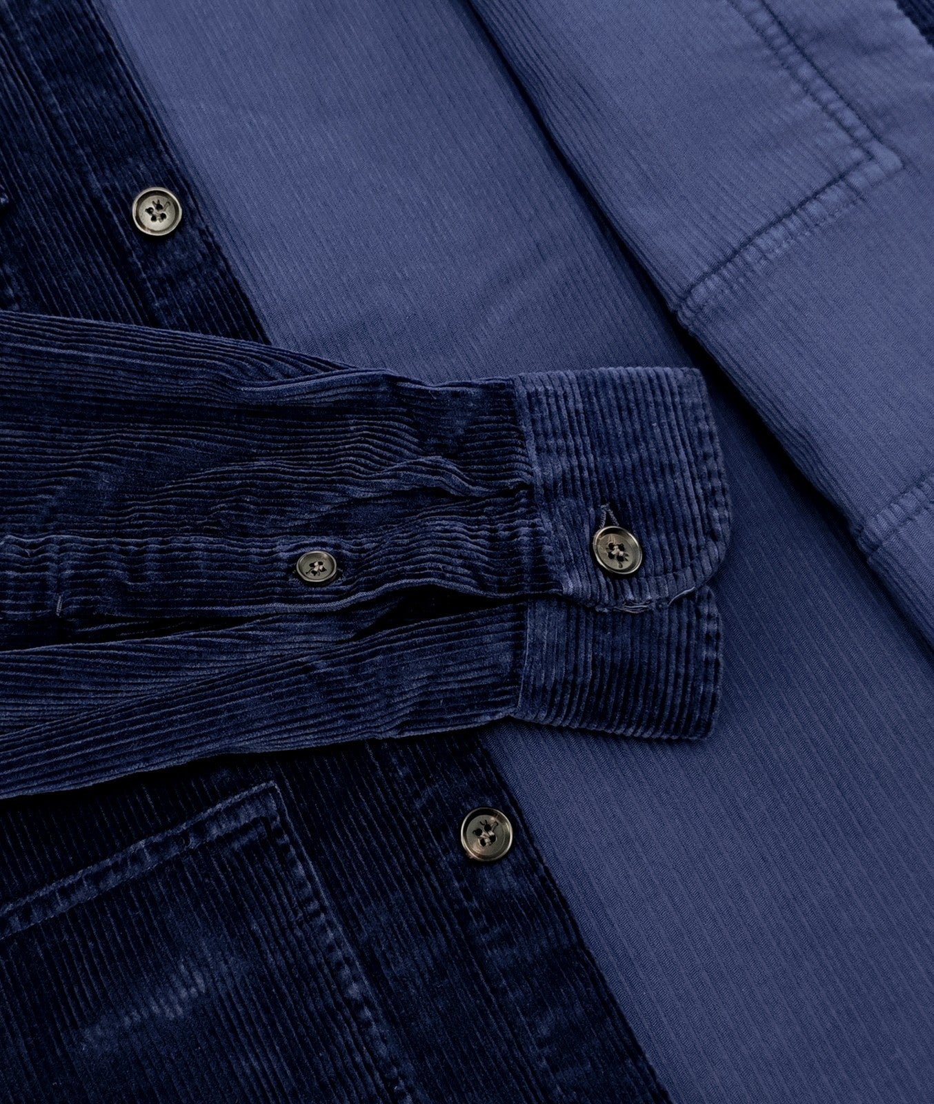 $1200 ISAIA NAPOLI Dark Blue Hand-Sewn Overshirt Jacket Corduroy Cotton Size XS