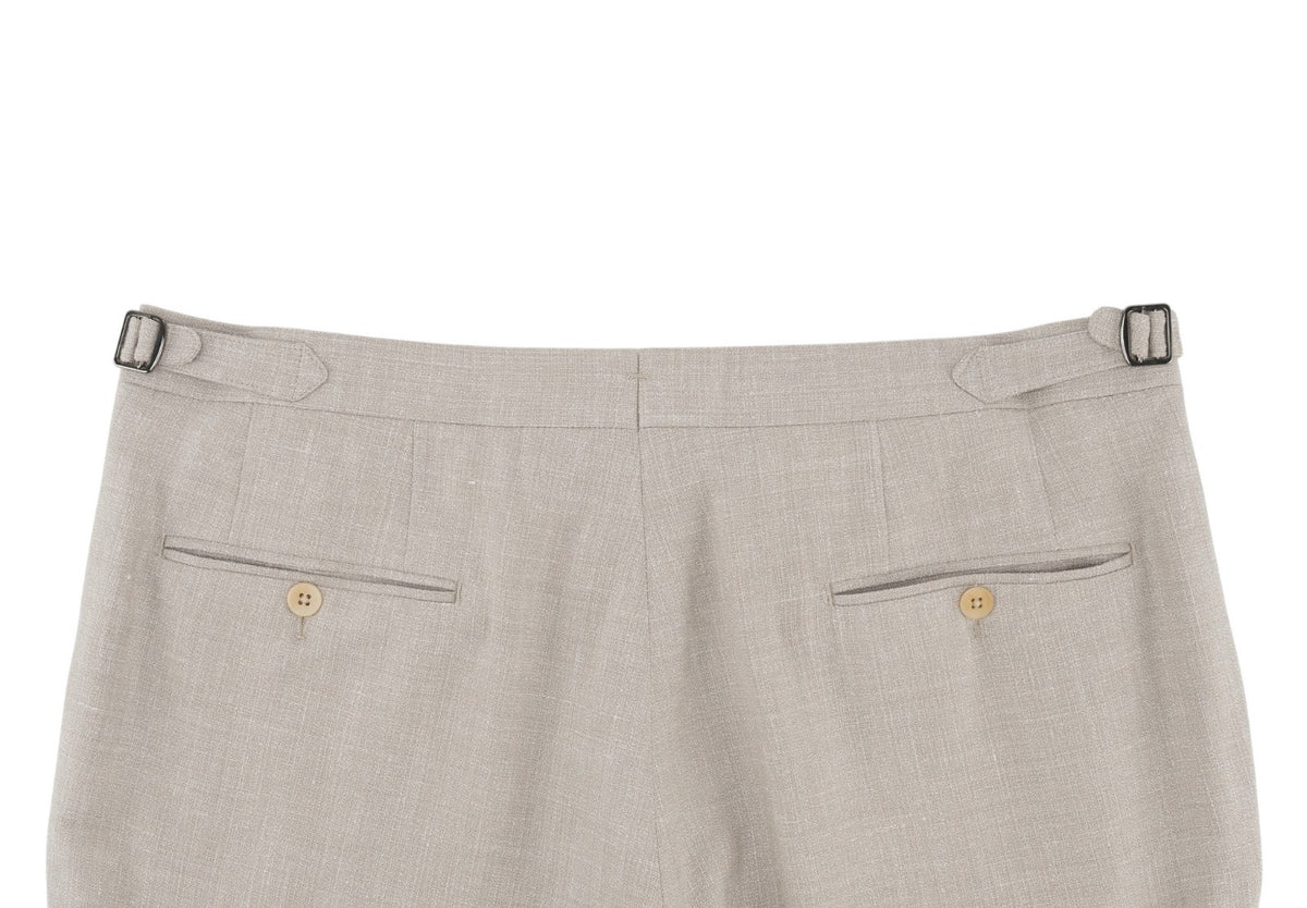 $6800 ISAIA NAPOLI "Capri" Sand Suit Wool / Silk / Linen 42 US / 52 EU 8R