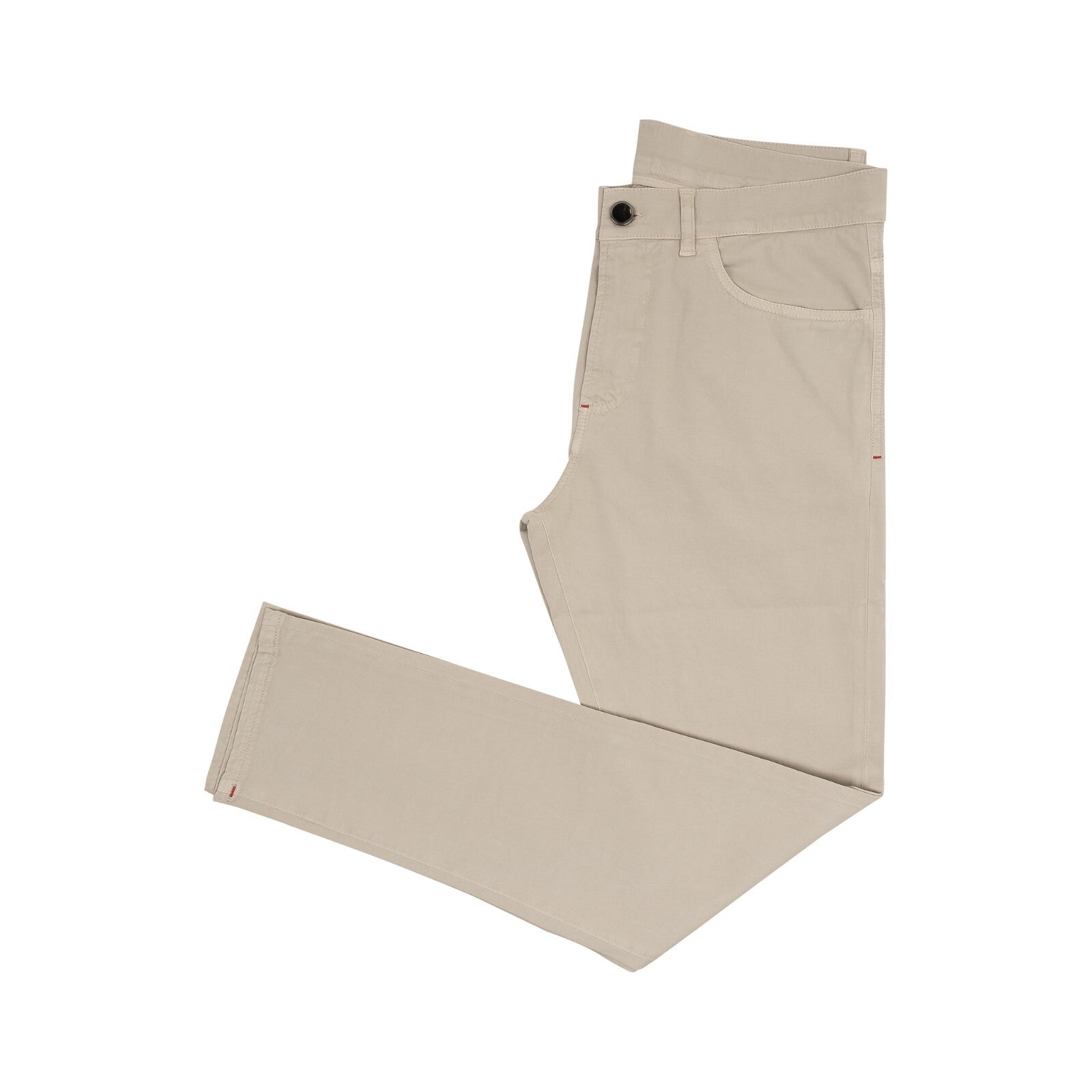 850$ ISAIA NAPOLI "Comfort" Beige 5 Pockets Trousers Pant Soft Cotton / Cashmere