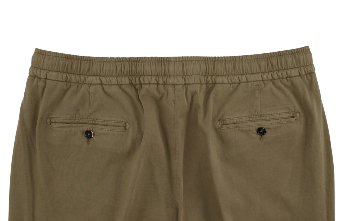 1250$ ISAIA NAPOLI Brown Drawstring Tapered Pant Cotton - Cashmere 42 US / 58 EU