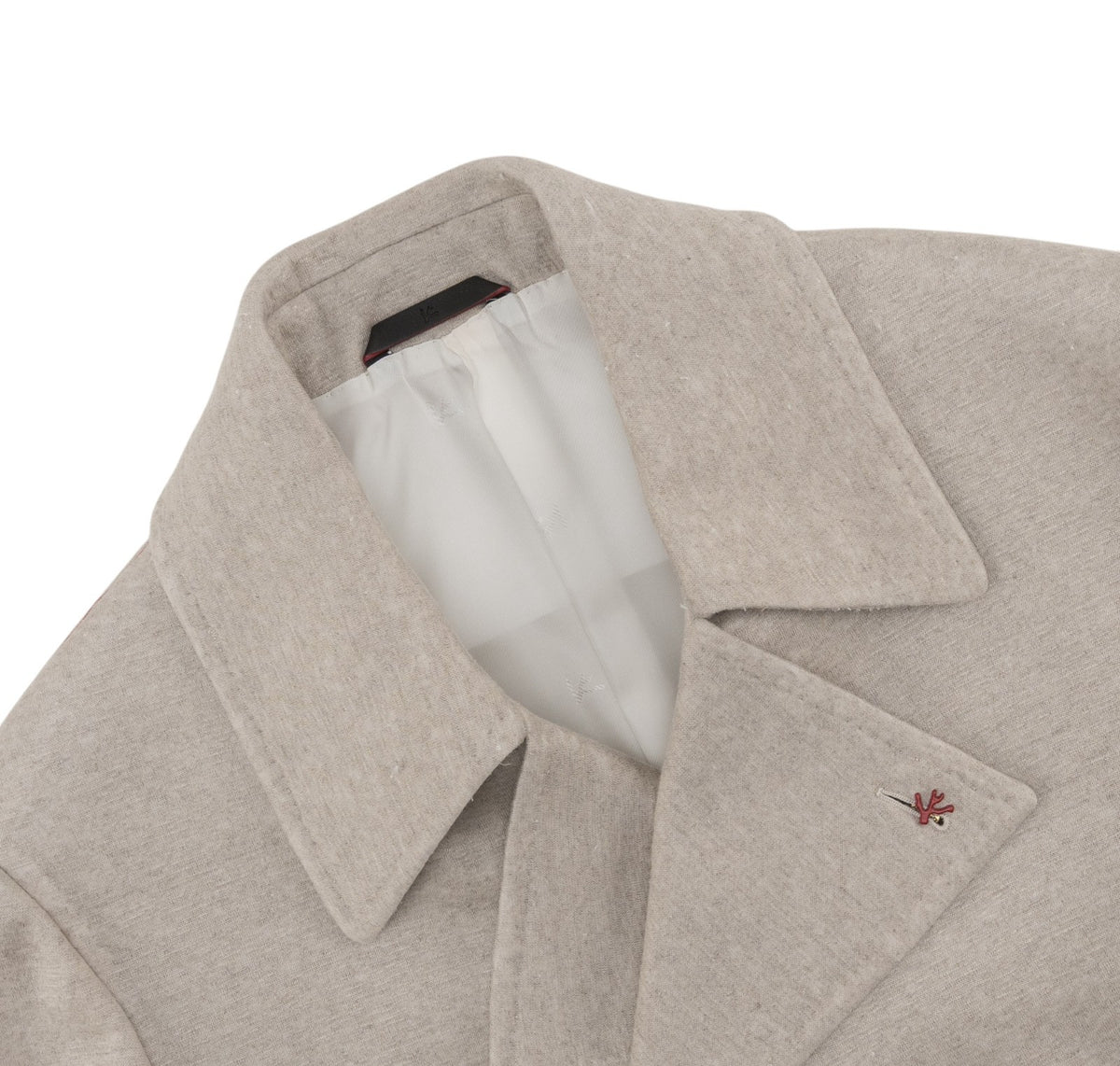 $5250 ISAIA "Capri" Light Beige Caban Peacoat Coat Linen / Cashmere 38 US  48 EU