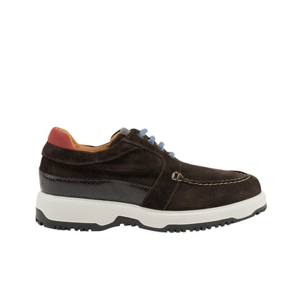 700$ TESTONI Sneaker Shoes Sport Napa Suede Brown 8 UK  / 9 US / 42 IT