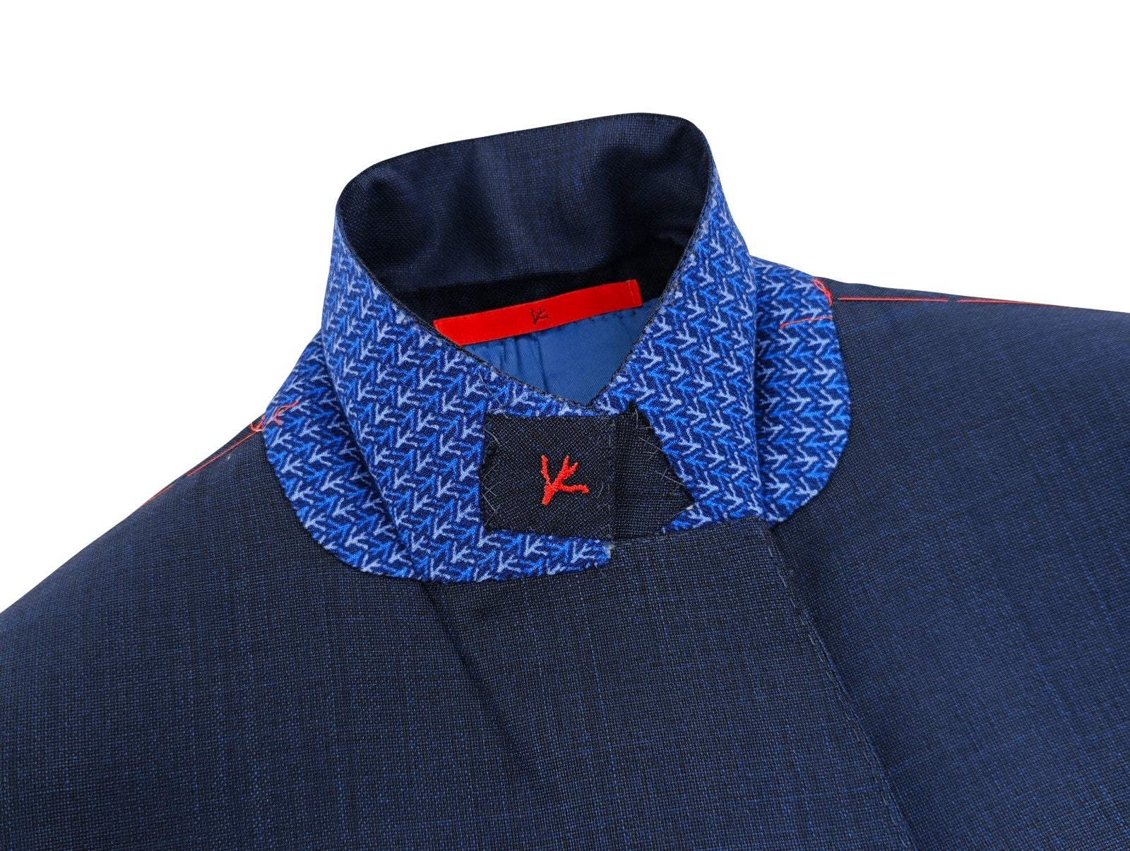 $5800 ISAIA NAPOLI Blue Solid Hand-Sewn Suit Wool / Silk  38 US / 48 EU 8R