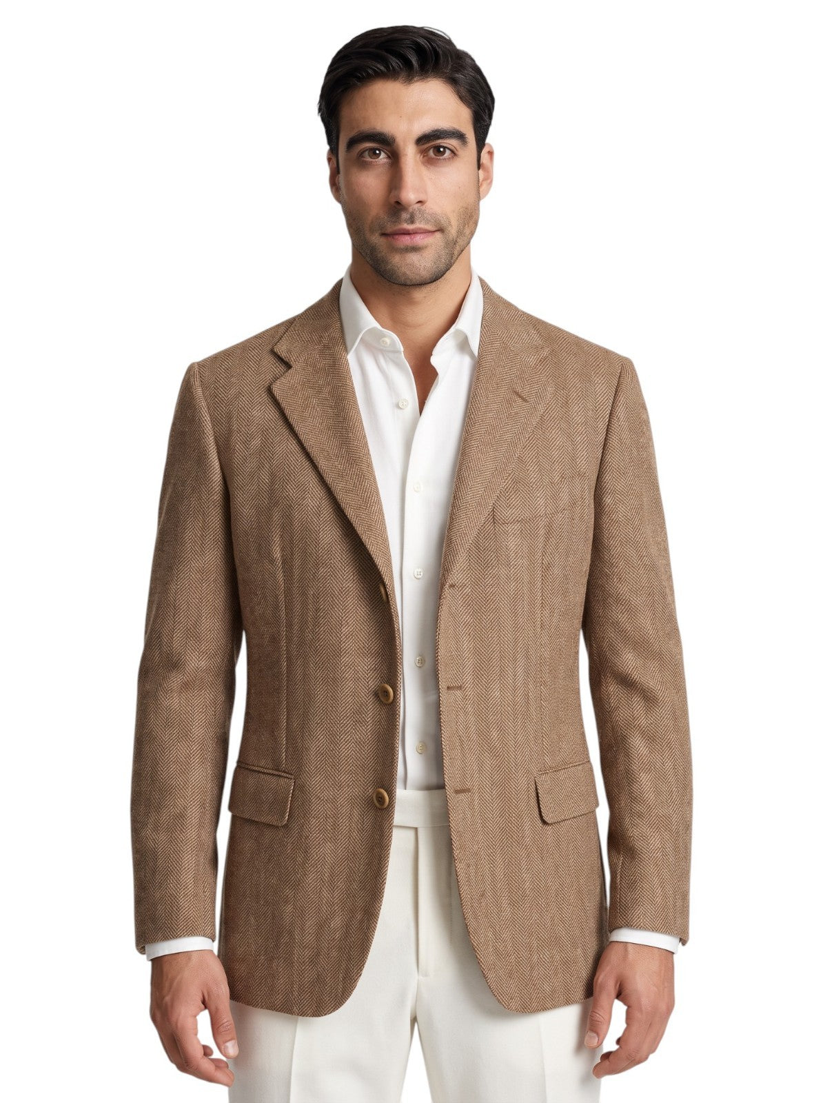2950$ ABLA by ATTOLINI Beige 3/2 Roll Sport Coat 100% Cashmere 46 US / 56 IT  7R