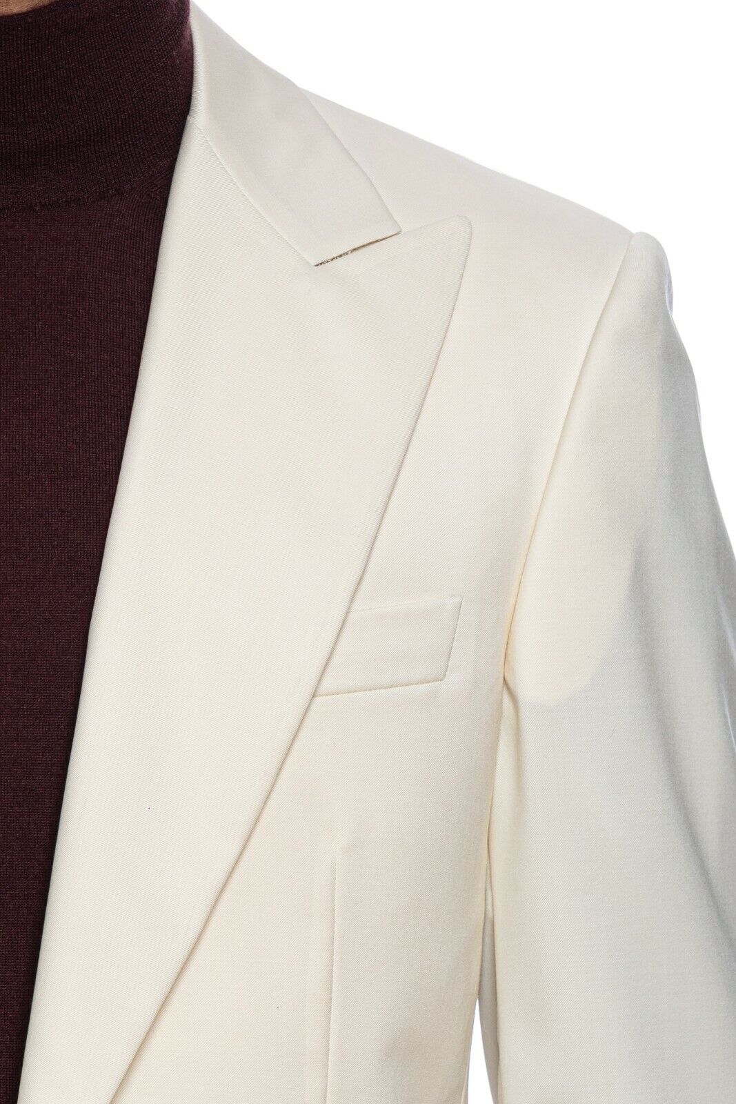 $2590 BELVEST Ivory Fine Wool 110's Formal Jacket 38 US / 48 EU Drop 8C  