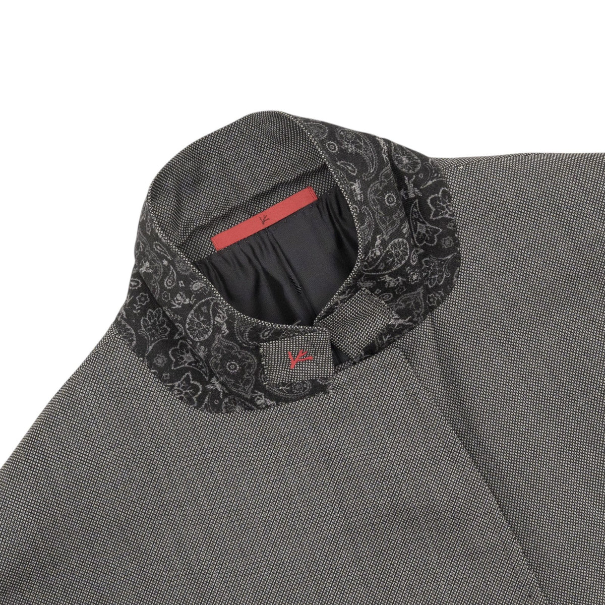 $6850 ISAIA NAPOLI "Capri" Gray Suit Hand-Sewn Fine Wool Birdseye