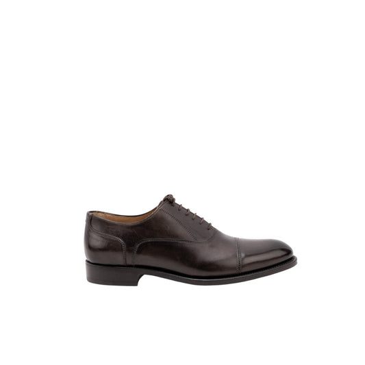 1350$ ISAIA NAPOLI Brown Handcrafted Goodyear Oxford Shoes 6 UK / 7 US / 40 IT