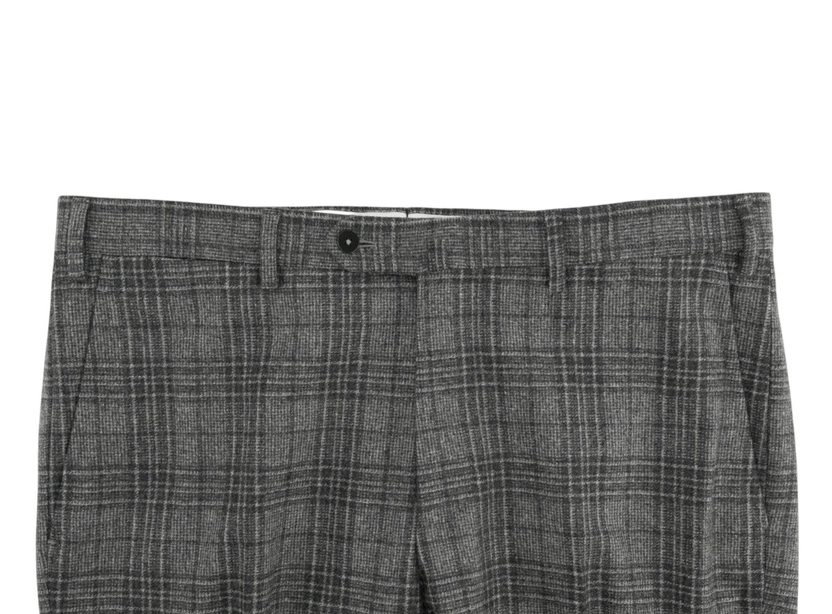 $6500 ISAIA NAPOLI "Marechiaro" Gray Suit Hand-Sewn Glen Plaid Flannel Wool