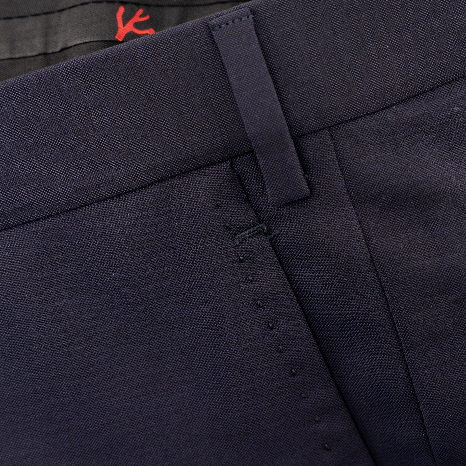 1550$ ISAIA Tapered Dress Pant Fine Wool Mohair Blue Indigo 32 US / 48 EU 7R