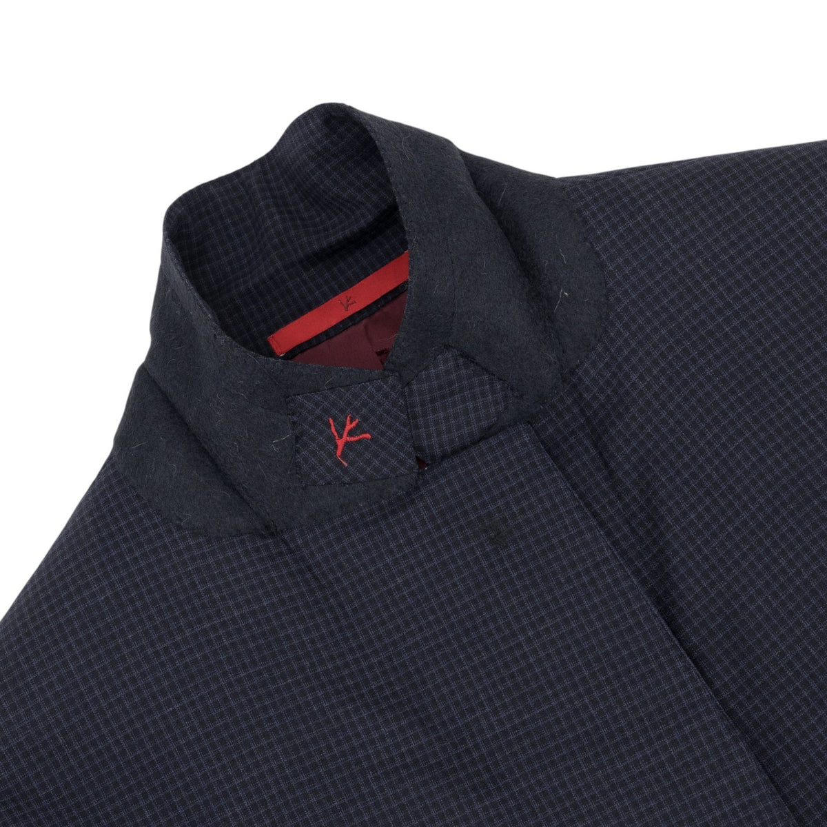 $6700 ISAIA "Gregorio" Dark Blue Suit Checks Fine Wool / Silk 38 US / 48 EU 7R