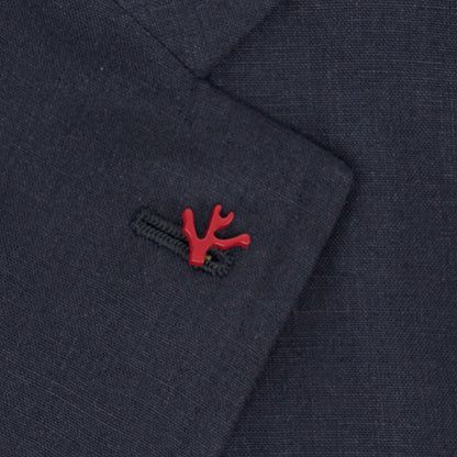 $5690 ISAIA "Capri" Dark Blue Jacket Sport Coat 100% Linen 48 US / 58 EU  8R