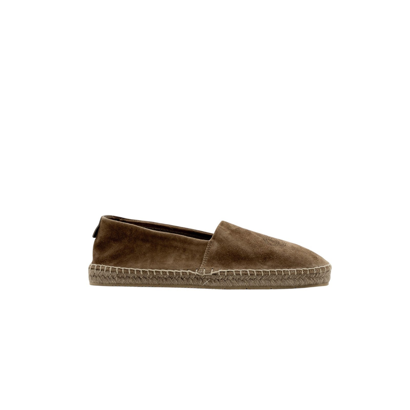 600$ GIORGIO ARMANI Espadrillas Shoes Gray Leather "LOGO" 9 UK / 10 US / 43 IT