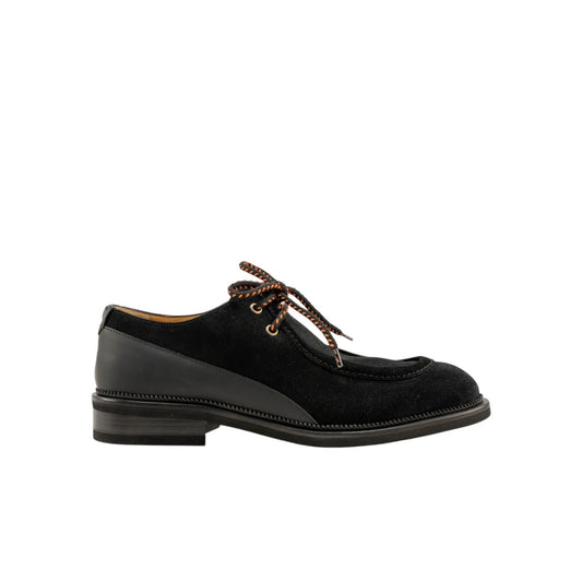 1100$ TESTONI Derby Oiled English Suede Rubber Black 8 UK / 9 US / 42 IT