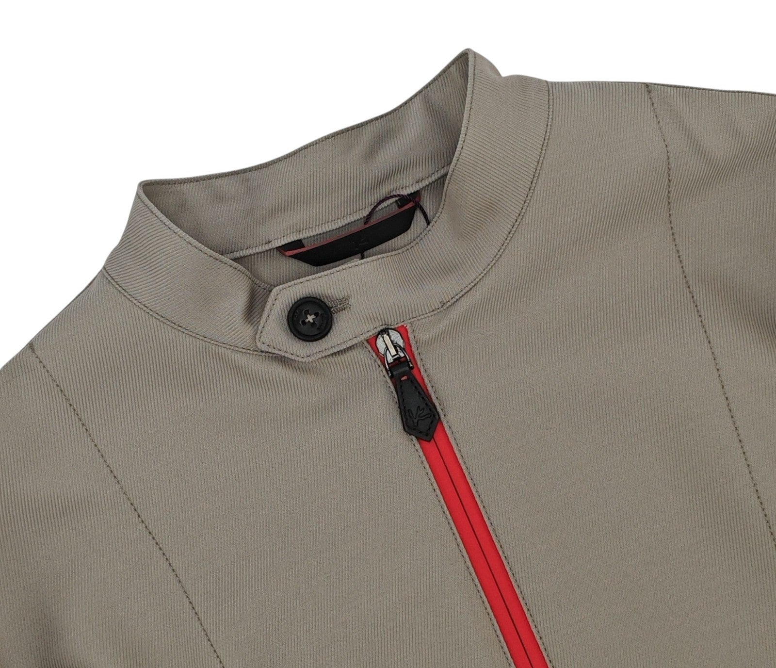 $2800 ISAIA NAPOLI Beige Bomber Jacket Beige Jersey Wool 38 US / 48 EU