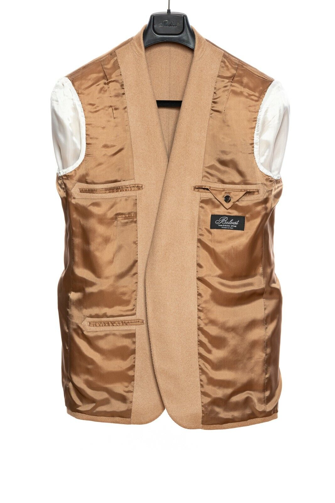 $2980 BELVEST Tan Beige 100% Camel Jacket Blazer 42 US / 52 EU Drop 7R