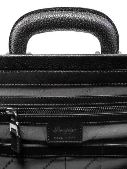 1450$ PINEIDER FIRENZE 1774 Grained Calf Work Doctor Bag Laptop Black
