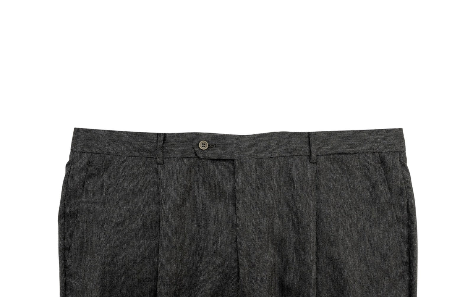 3480$ BURBERRY LONDON Suit Dark Gray Herringbone 100% Cashmere 48 US /  58 IT