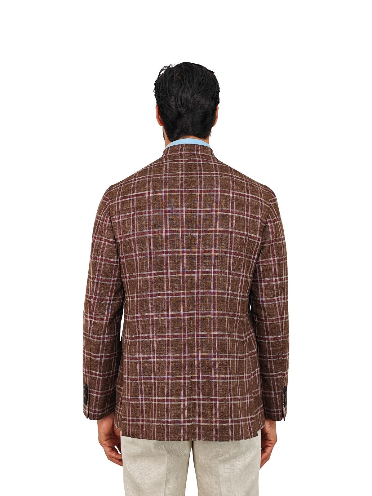 $1940 RUBINACCI NAPOLI Brown Sahariana Guru Jacket Wool / Silk  40 US / 50 EU