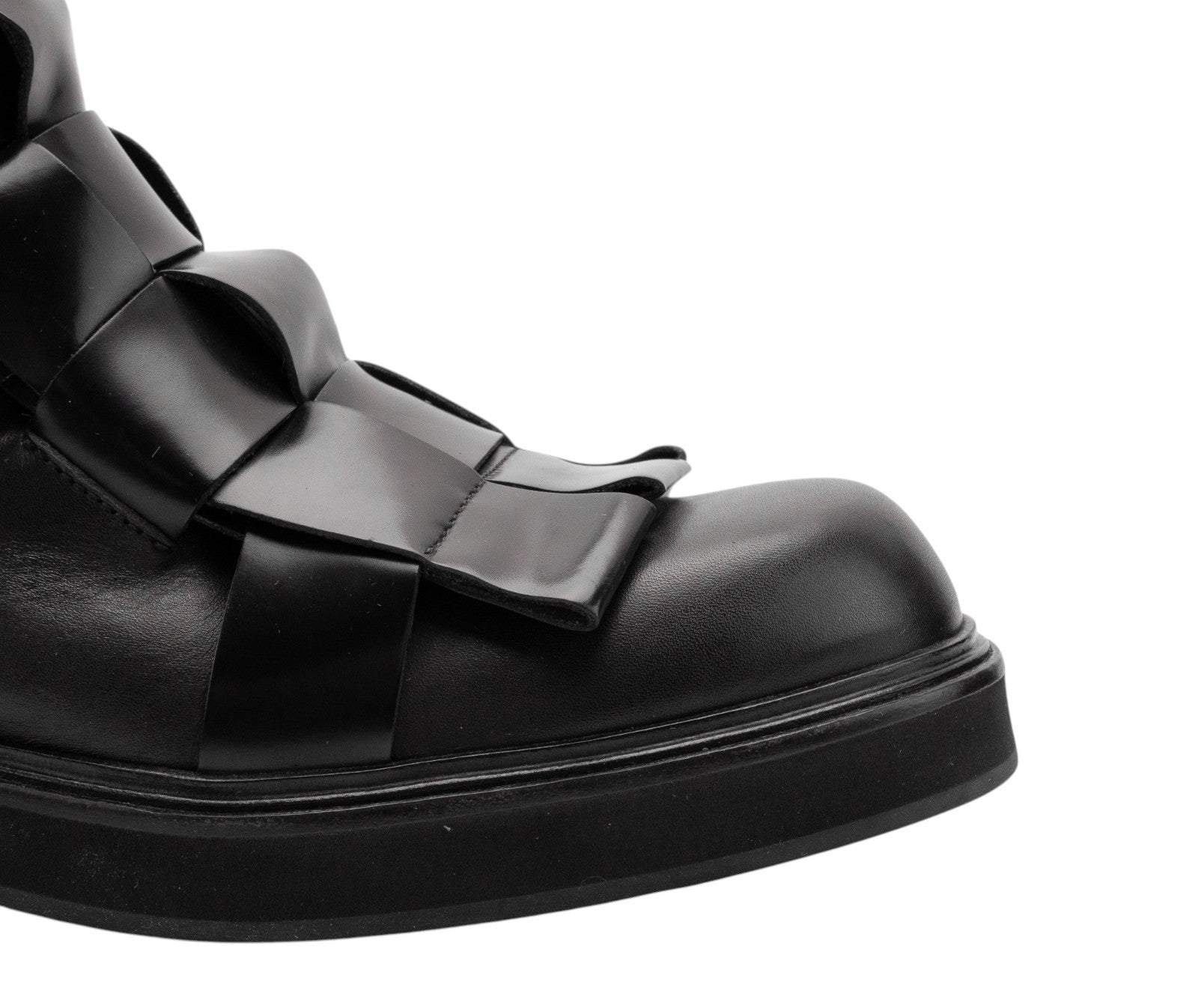 2020$ GIORGIO ARMANI High-Top Boots Shoes Bukled Black Leather 10 UK 11 US 44 IT