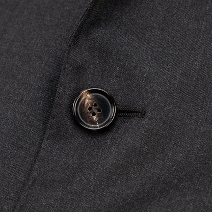 $2400 RAFFAELE CARUSO Dark Gray Suit Superfine Wool 110's 44 US 54 EU