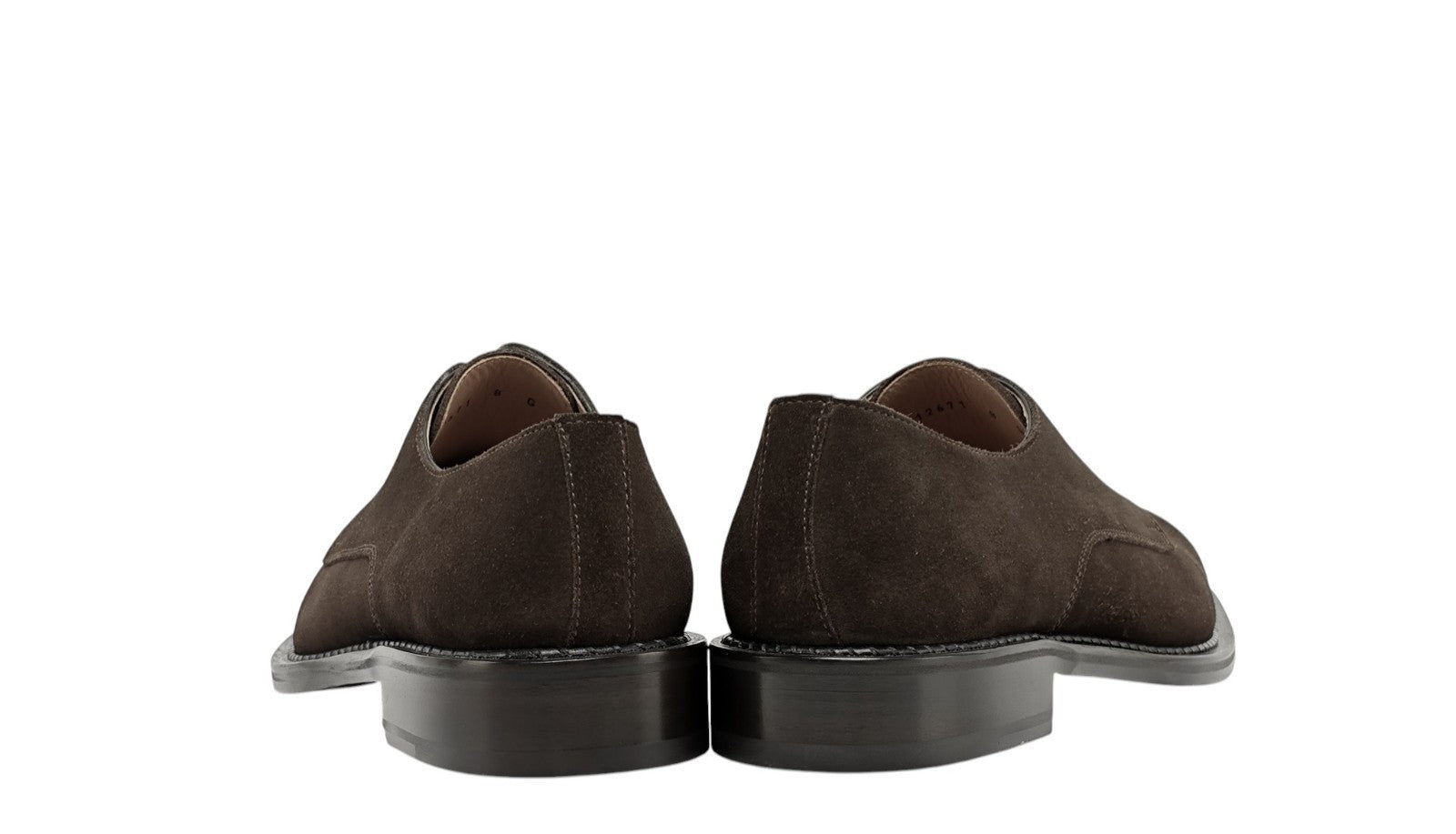 1350$ TESTONI "Venezia" Derby Shoes Suede Calf Brown 8 UK / 9 US / 42 IT
