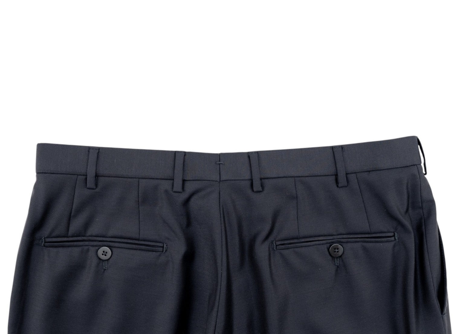 1650$ ISAIA NAPOLI Hand-Sewn Tapered Dress Pant Wool Blue Navy 34 US / 50 EU  8R