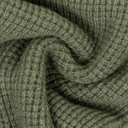 $1750 RUBINACCI NAPOLI Cardigan Jacket 100% Ribbed Cashmere Green