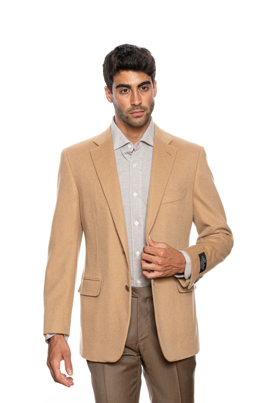 $2980 BELVEST Tan Beige 100% Camel Jacket Blazer 42 US / 52 EU Drop 7R