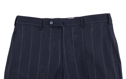 $6700 ISAIA "Gregorio" Dark Blue Suit Fine Wool Striped 42 US / 52 EU 8R