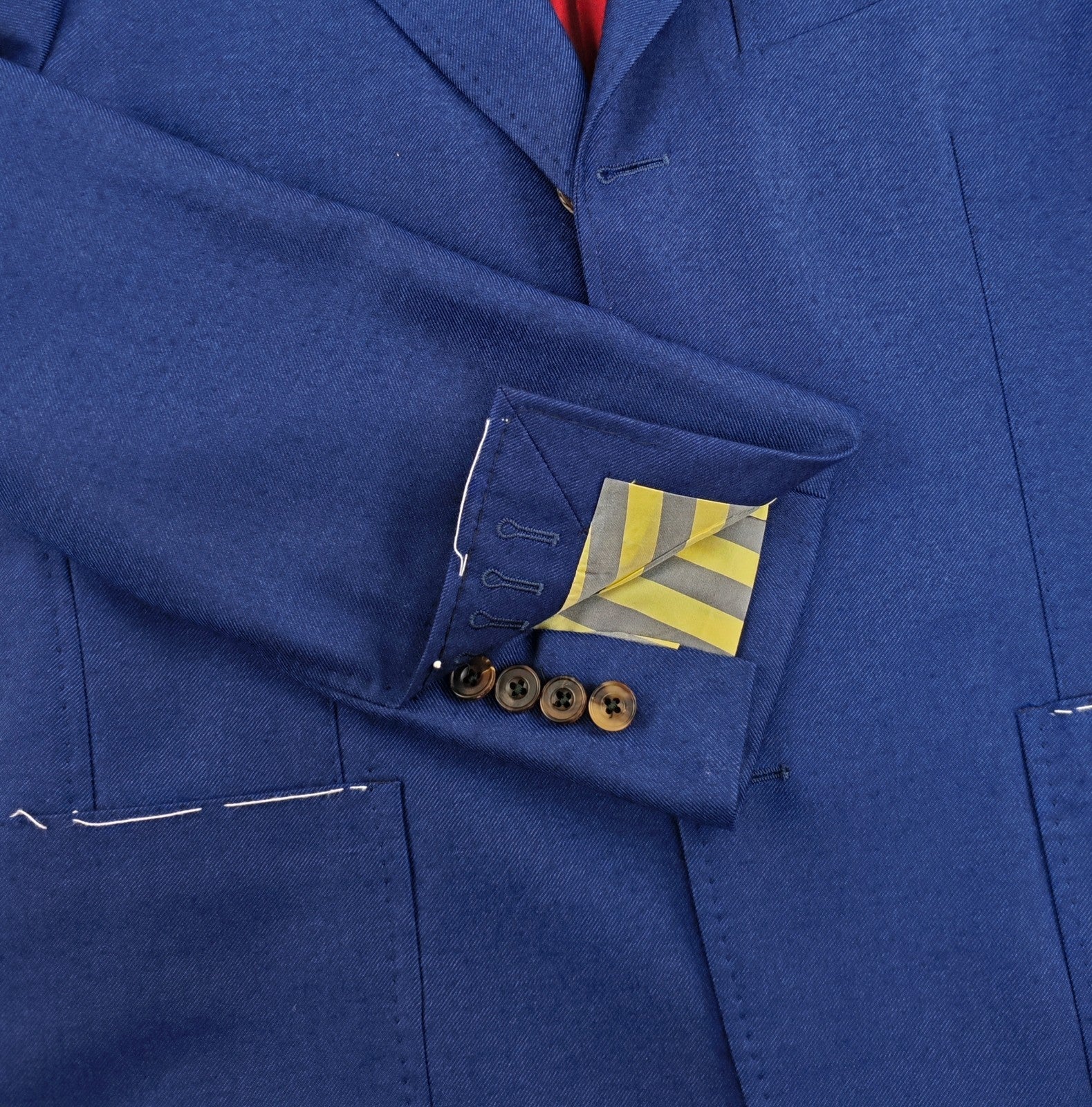 $2200 RUBINACCI NAPOLI Blue Jacket Sport Coat 100% Brushed Cashmere Twill