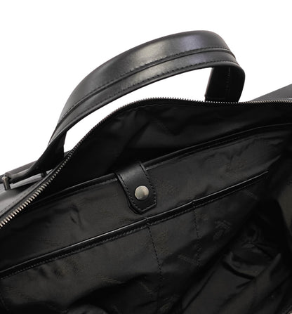 1300$ PINEIDER FIRENZE 1774 Leather & Nylon Shoulder Travel Duffle Bag Black