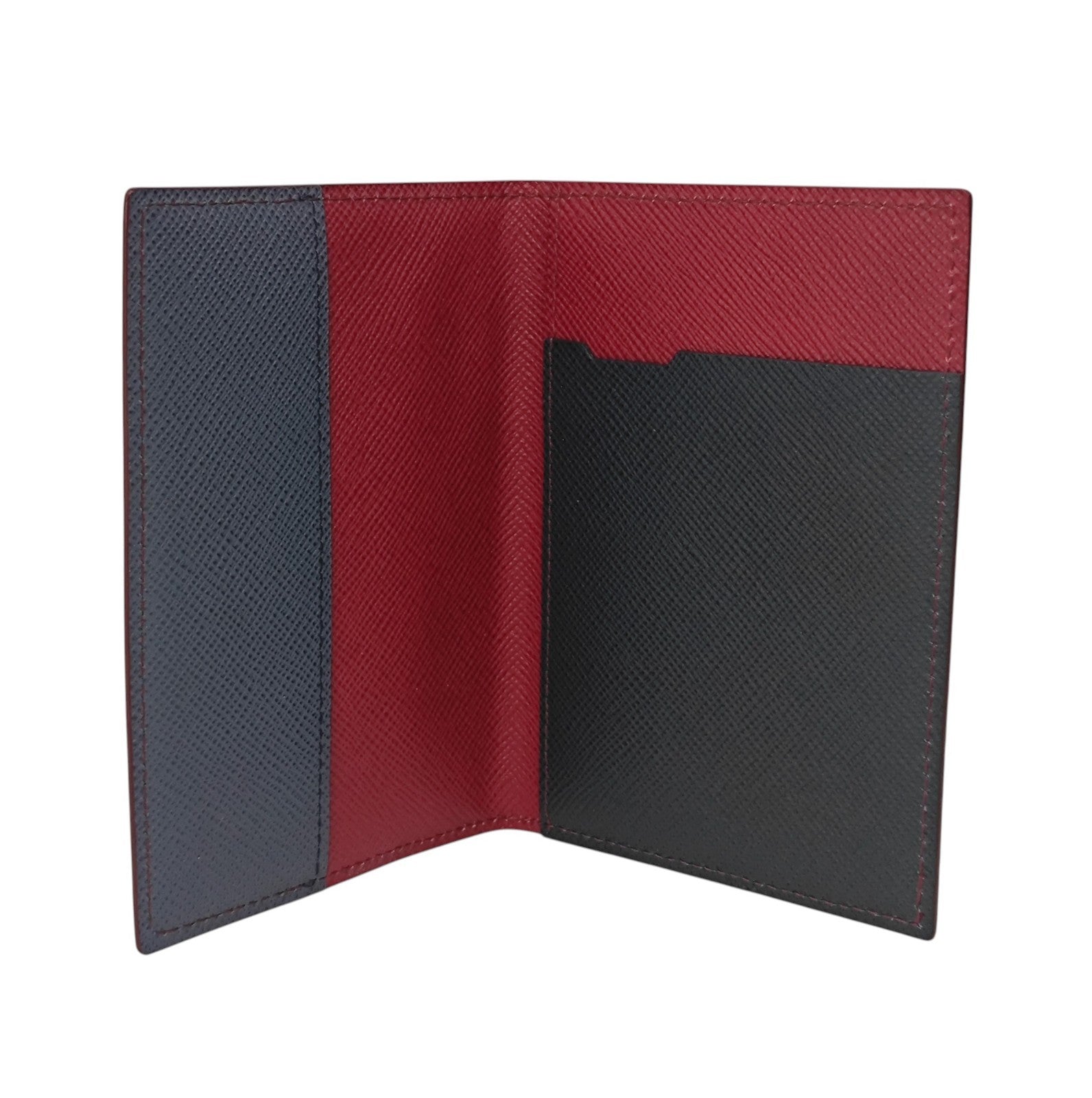 220$ PINEIDER FIRENZE 1774 Passport Holder Saffiano Grain Calf Noble Red