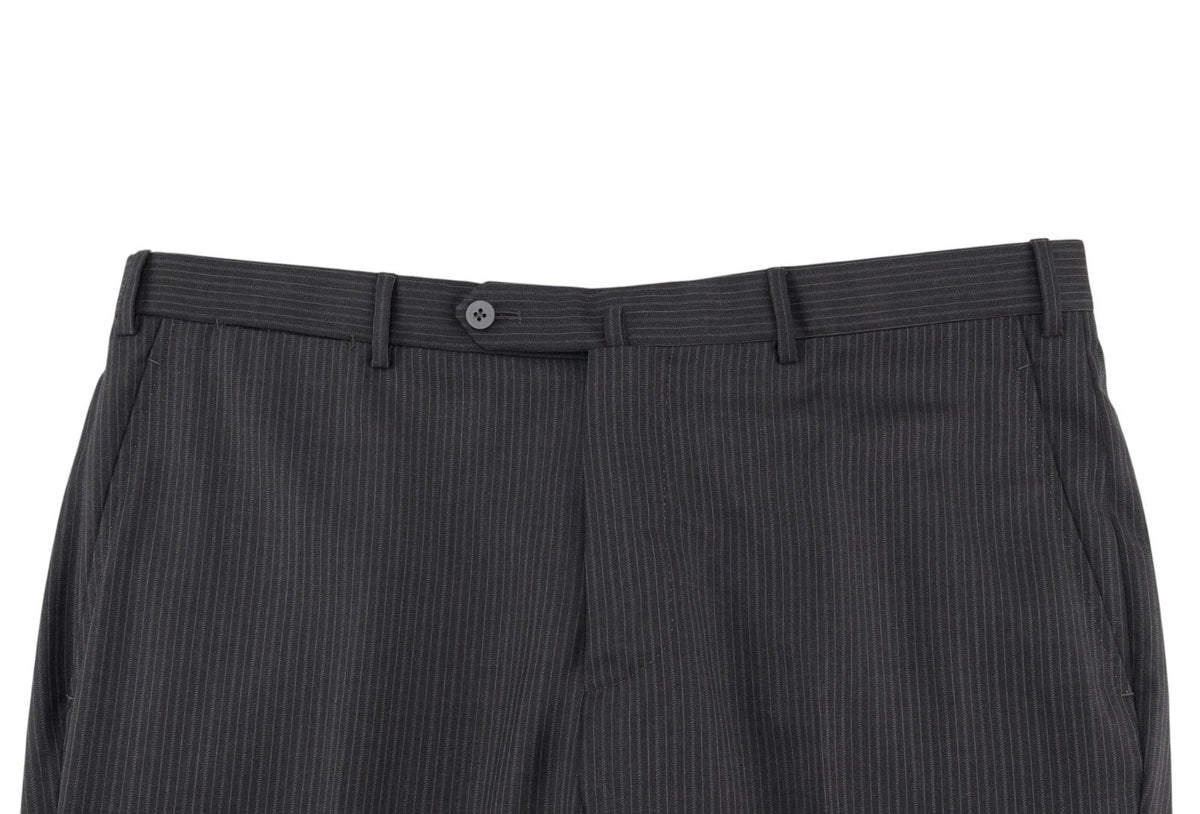 $6600 ISAIA "Capri" Charcoal Suit Fine Wool 4 Season Striped 46 US / 56 EU 8R