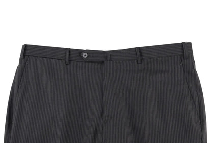 $6600 ISAIA "Capri" Charcoal Suit Fine Wool 4 Season Striped 46 US / 56 EU 8R
