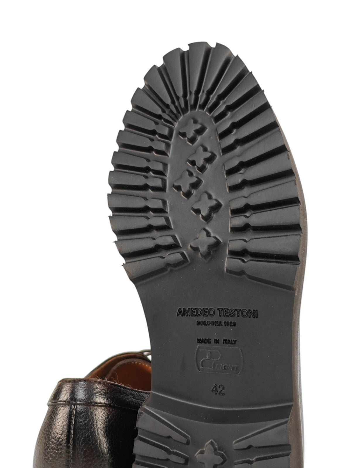 950$ TESTONI "Custoza" Oxford Shoes Buffalo Printed Calf Cigar 8 UK  9 US  42 IT