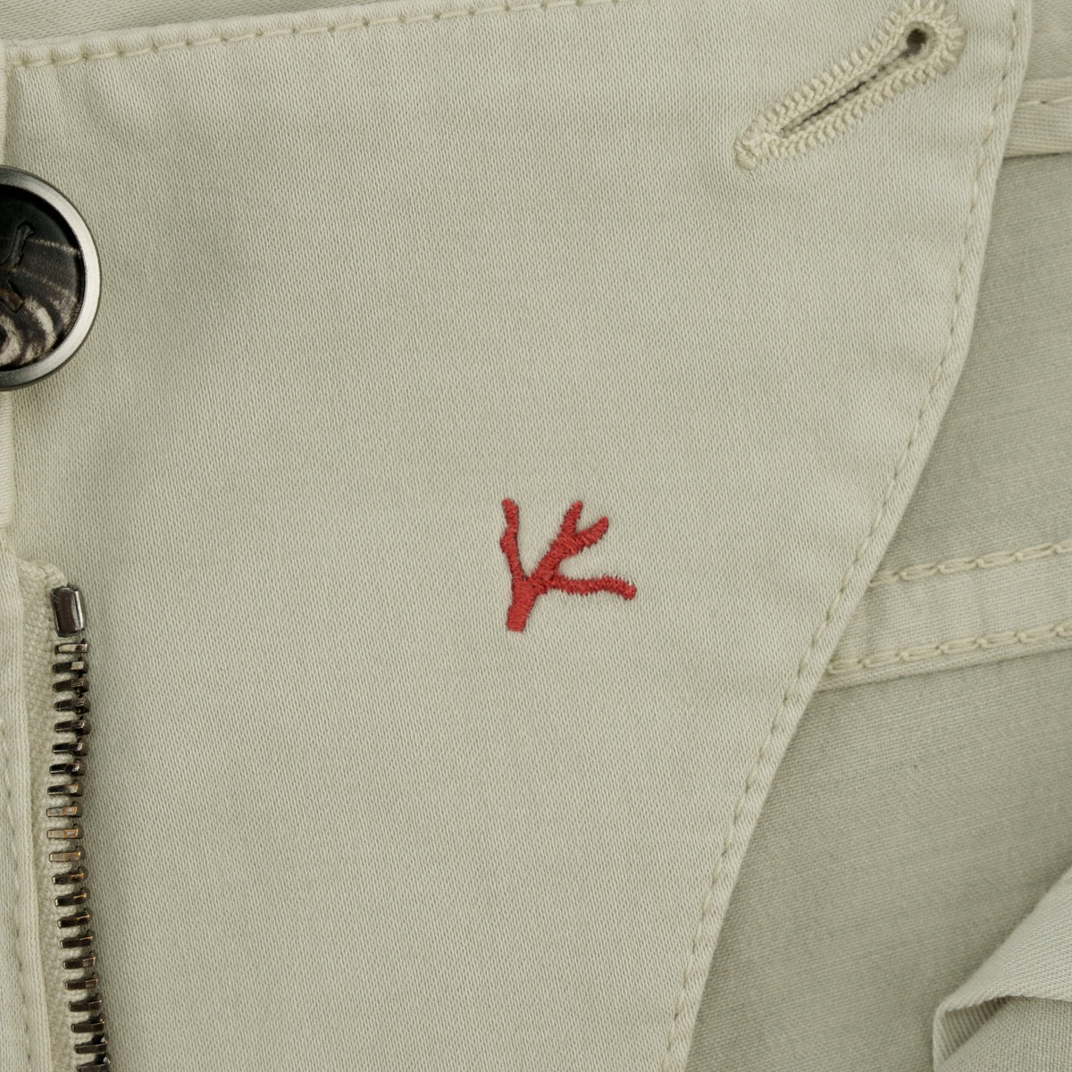 690$ ISAIA NAPOLI Ivory 5 Pocket Pant Cashmere - Cotton Slim 34 US / 50 EU