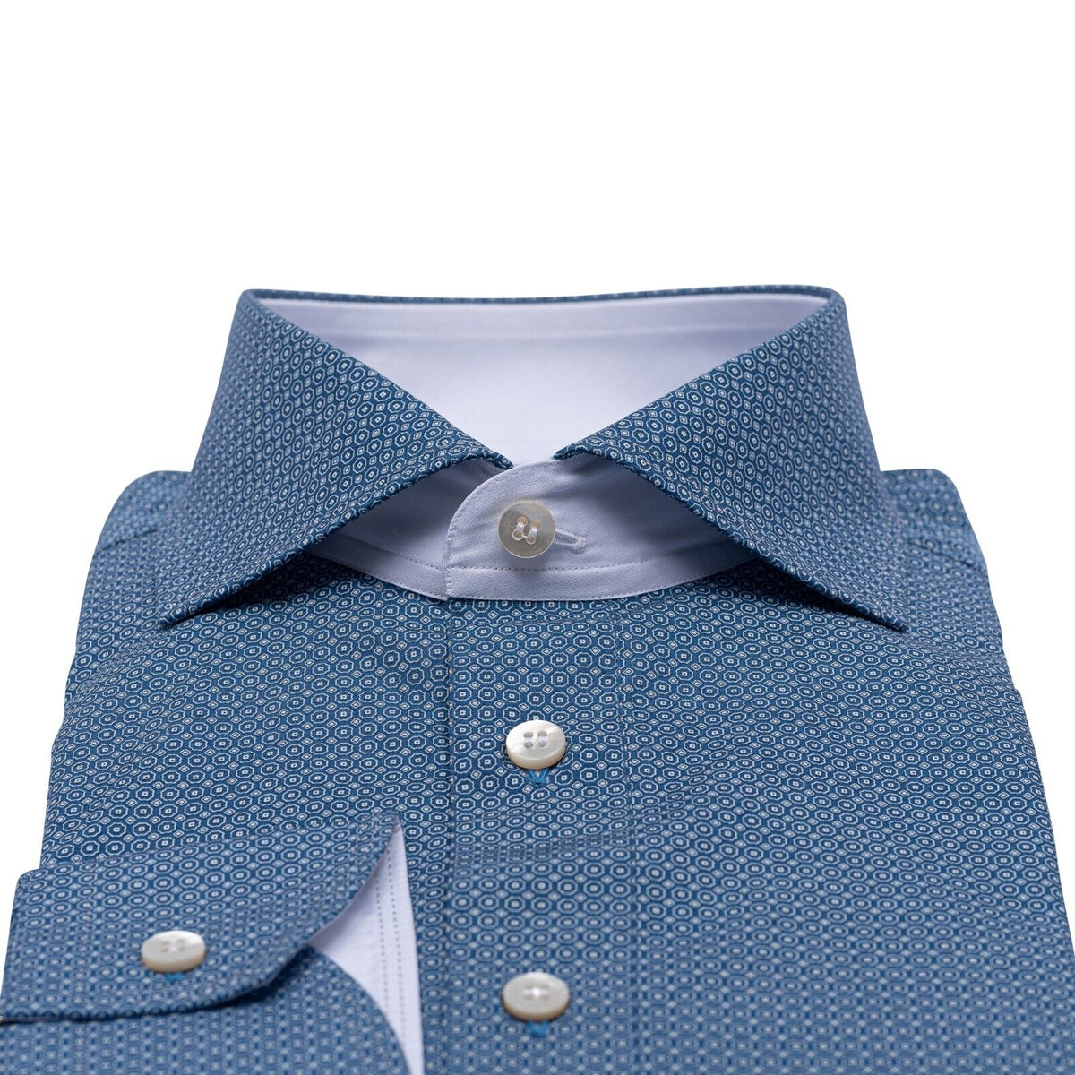 690$ LUXURY GERLIN Shirt Blue THOMAS MASON Fine Cotton 4L BIJAN