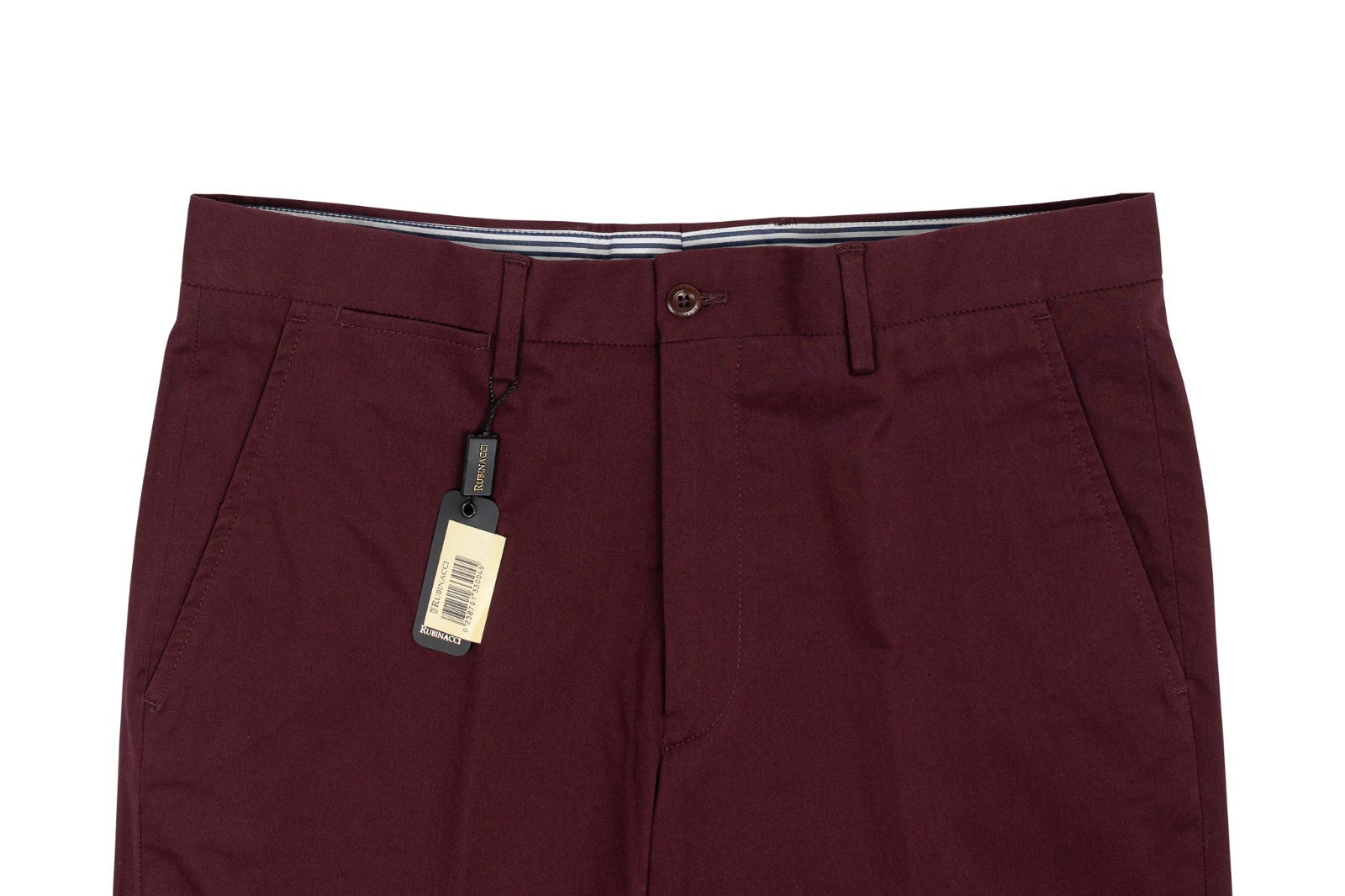 550$ RUBINACCI NAPOLI Burdundy Cotton Chino Trouser Pant Made in Napoli