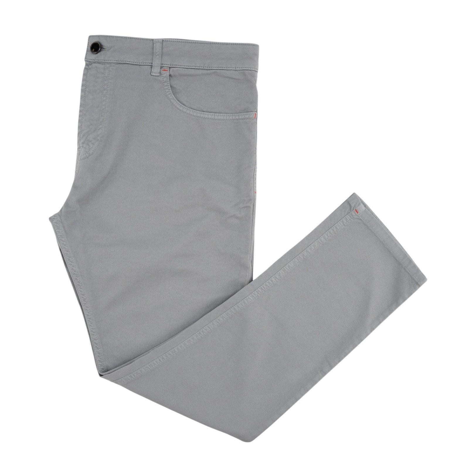 690$ ISAIA NAPOLI Gray 5 Pockets Jeans Pant Denim Cotton Regular 40 US / 56 EU