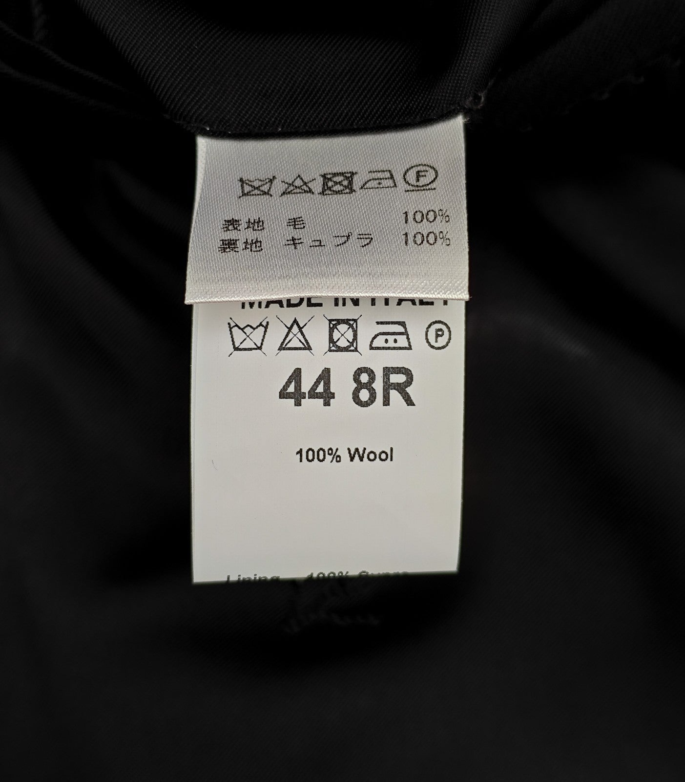 $6590 ISAIA NAPOLI "Procida" Black Suit Fine Wool 34 US / 44 EU 8R