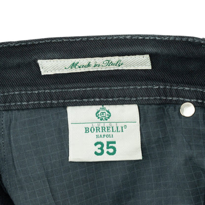 415$ LUIGI BORRELLI NAPOLI Dark Blue Denim Jeans Pant Cotton 35 US / 51 EU