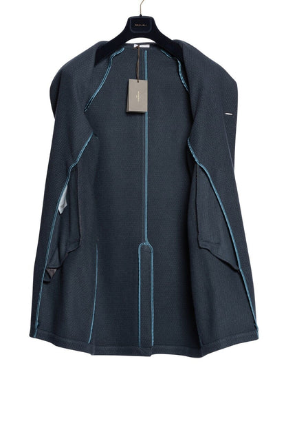 $1650 BOGLIOLI MILANO "DUSTER" Blue Coat Wool Knit 38 US / 48 EU