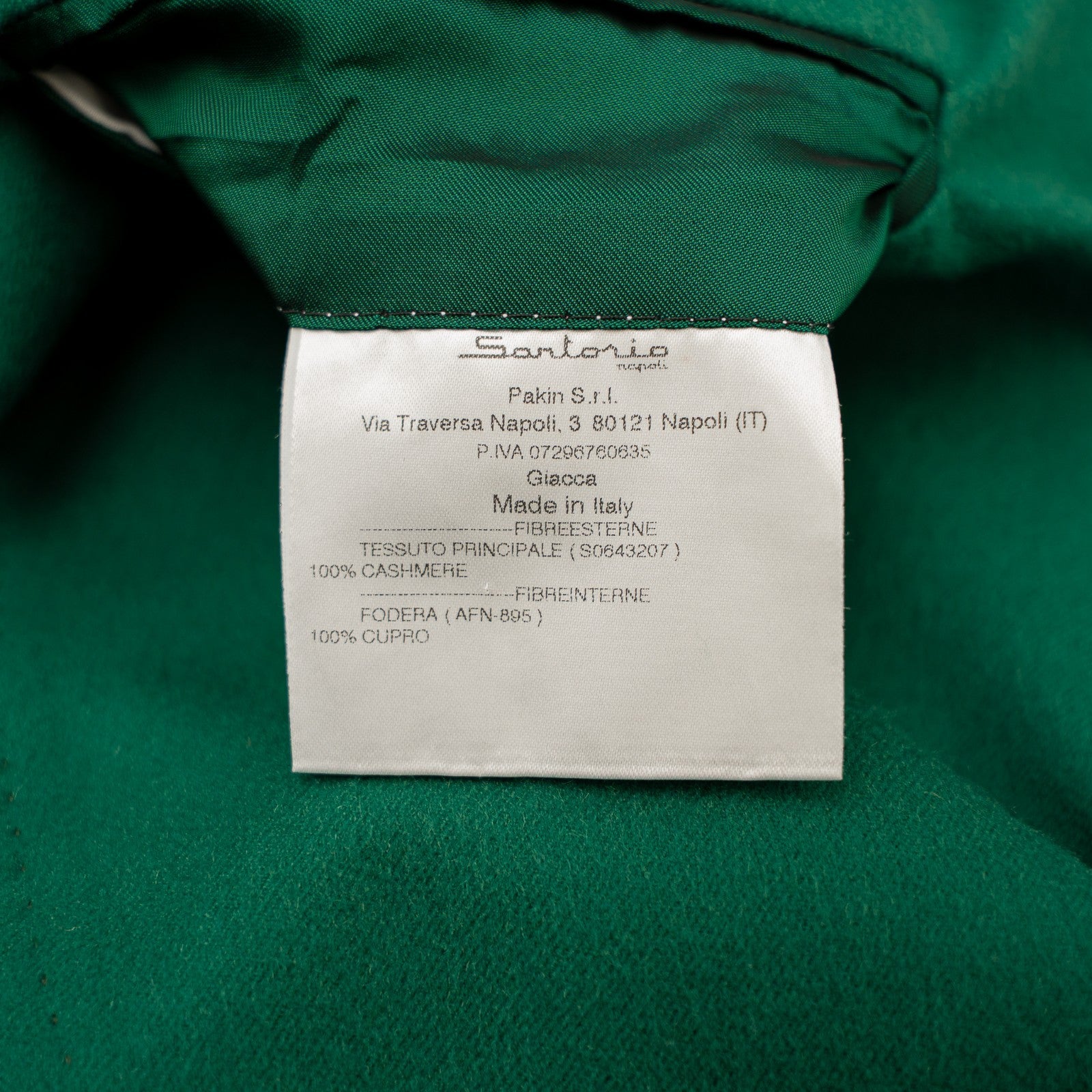 SARTORIO KITON NAPOLI Green Jacket Sport Coat 100% Cashmere for TINCATI MILANO