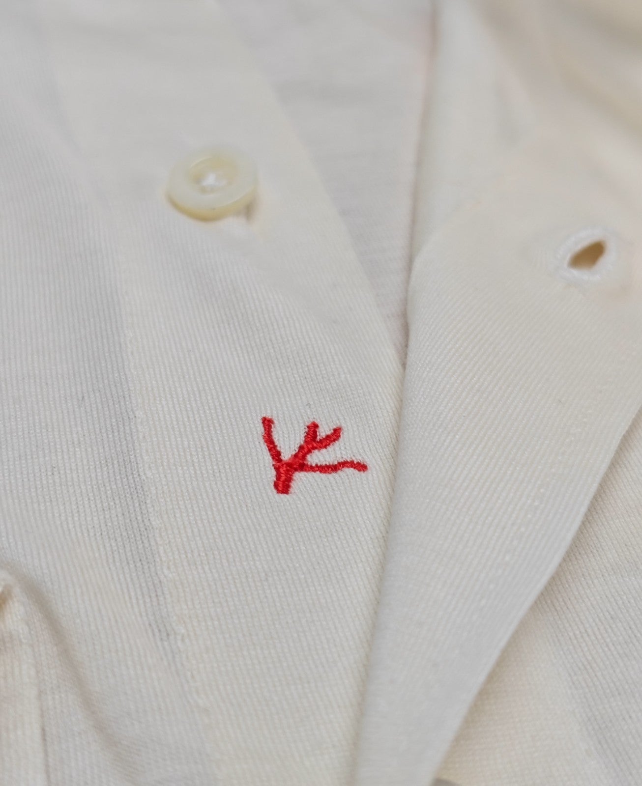 875$ ISAIA "Mix" Dress Shirt Ivory Fine Cotton - Silk Stretch  16 - 41  6P
