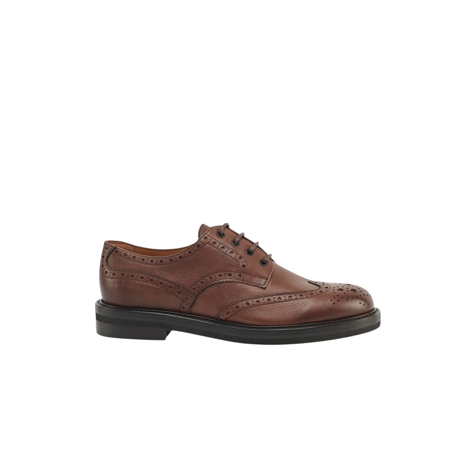1200$ TESTONI "Camogli" Brown Derby Shoes Soft Grain Calf 8 UK / 9 US / 42 IT