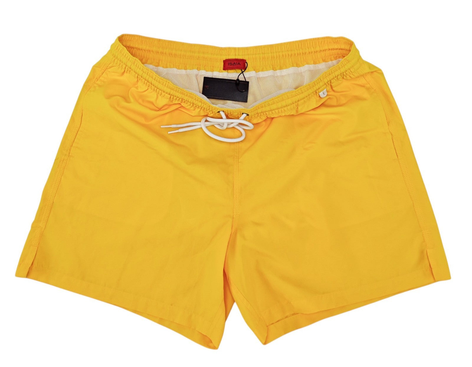 395$ ISAIA NAPOLI Yellow Swimsuit Swim Trunks whit Drawstring Waist Size XL
